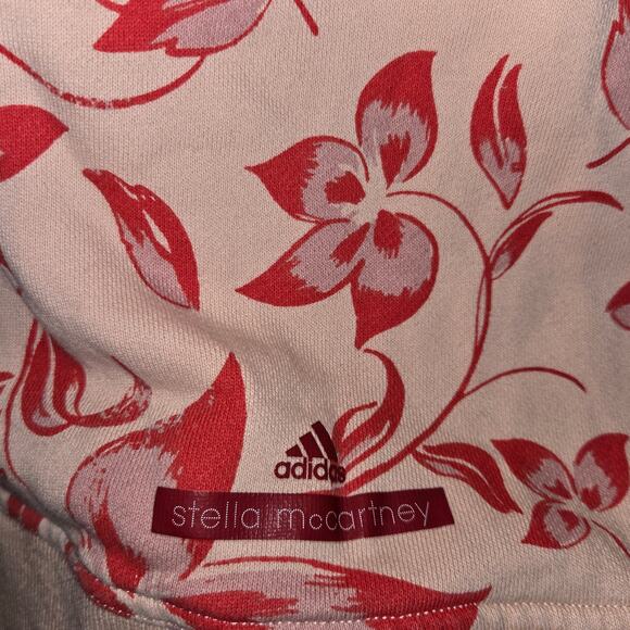 Adidas Stella McCartney floral cap sleeve shirt sz S oversized - Picture 4 of 6